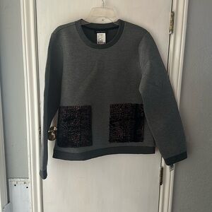 Pink Tartan Grey Textured Top
